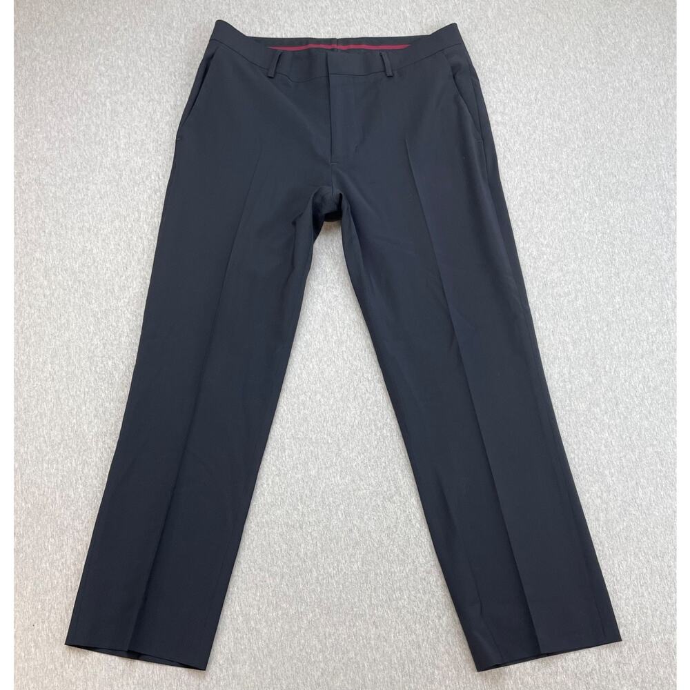 Bonobos Pants Mens 32 Navy Blue 100% Marzotto Wool‎ Dress Slim Straight